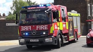 London Fire Brigade F451 Plaistow Pump Ladder responding to an emergency incident [upl. by Enomys167]