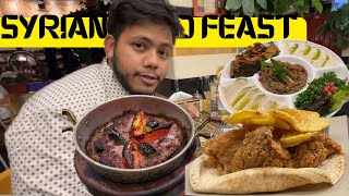 Trying SYRIAN Cuisine in Saudi Arabia MASSIVE Feast [upl. by Eada]