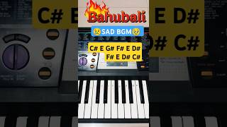 BAHUBALI 🔥  SAD BGM On Piano  Easy Tutorial shorts [upl. by Welcy]