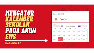 Tutorial EMS  Cara Mengatur Kalender Elektronik di EMS [upl. by Charo]