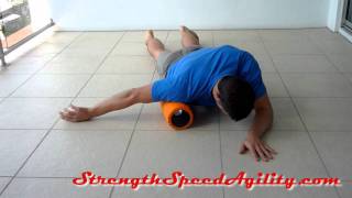 Shoulder Rehab Series Foam Rolling Anterior Pec and Shoulder [upl. by Thessa]