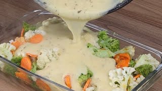 Delicious broccoli and cauliflower recipe best Ive ever made  Yum Makers [upl. by Enitsyrhc62]