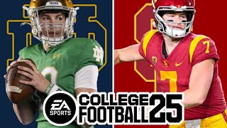 Notre Dame 92 at USC 74  Week 14 Simulation EA College Football 25 [upl. by Corotto]