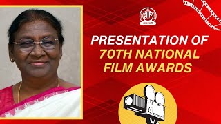 Honble President Smt Droupadi Murmu presents 70th National Film Awards [upl. by Anekam]