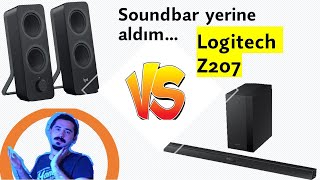 Soundbar yerine aldım Logitech Z207 Hoparlör incelemesi [upl. by Hoehne]