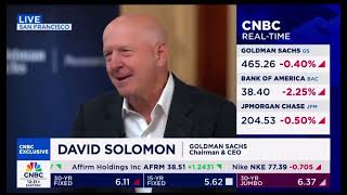 Goldman Sachs CEO Exclusive CNBC Interview [upl. by Pelmas]