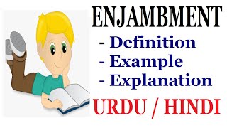 What is Enjambment Literary Device Explain in Hindi  Urdu [upl. by Naerda]