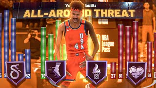 the RAREST BUILD in NBA 2K22 • best quotALLAROUND THREATquot build • 45 badge upgrades • most rare build [upl. by Marquardt]