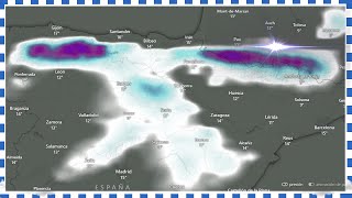 Así muestra esta tarde las copiosas NEVADAS previstas en el norte de la Península el modelo alemán [upl. by Neeluj]