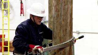 Lineman Training Climbing Techniques for a Beginning Student [upl. by Christye]