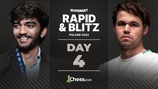 PRAGG DEFEATS CARLSEN  SUPERBET POLAND RAPID AND BLITZ DAY 4 [upl. by Asylem160]