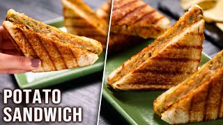 Potato Masala Sandwich Recipe  Easy BreakfastSnack Recipes For Tiffin Box  Students Kids Work [upl. by Hadeehuat513]