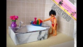 Playmobil  Badewanne basteln  Pimp my Playmobil  Bastelvideo von Familie Mathes [upl. by Immac]