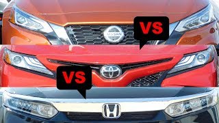 2019 Toyota Camry vs 2019 Honda Accord vs 2019 Nissan Altima [upl. by Darcia]