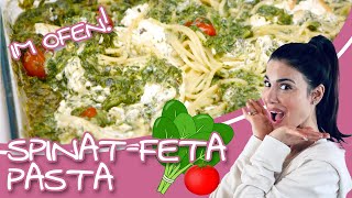 Du wirst Nudeln nie wieder anders machen  Rezept für Faule Spinat Feta Pasta [upl. by Entirb]