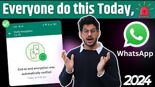 WhatsApp User Do this Now  Whastapp Privacy Update  Turn on whatsapp End to End Encryption [upl. by Myrtie]