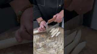 White Leek Cutting Skills amazingcutting [upl. by Errot]