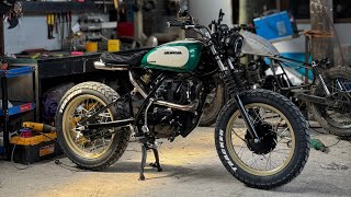 HONDA SUPREMO 150  Scrambler Build [upl. by Antonella]