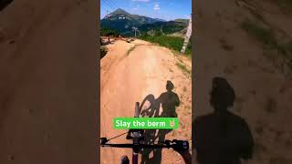 Mountain Biking  Short cut using the berm  mtb bikepark sendit downhillmountainbike olliesa [upl. by Giorgio576]