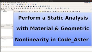 HowTo Video Perform a multistep static analysis with material and geometric nonlinearity [upl. by Dud66]