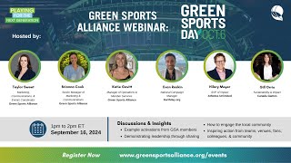 Green Sports Alliance webinar GREEN SPORTS DAY 2024 [upl. by Dessma]