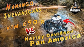 Harley Pan America Vs KTM 690 Enduro Bath time for the Harley [upl. by Harrie277]