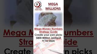 Mega Money Numbers Strategy Guide 800 Million Jackpot 91024 lottery cash megamillions games [upl. by Geier]