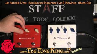 Joe Satriani Vox Satchurator vs Ice 9 ShootOut Distortion vs Overdrive Carvin CSM6 Marshall JMD1 [upl. by Dumah]