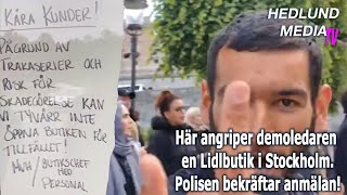 Palestinaaktivister attackerade Lidlbutik i Stockholm [upl. by Adlitam]