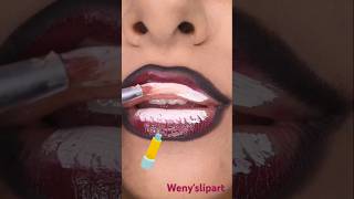 My ombre technique🤫 ombre makeup lipstick liphacks hacks [upl. by Aderfla]