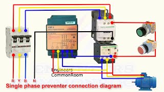 Single phase preventer connection  Engineers CommonRoom ।Electrical Circuit Diagram [upl. by Haet]