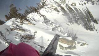 Huge Cliff Ski jump 1080 amp frontflip on 150 feet  GoPro [upl. by Japha]