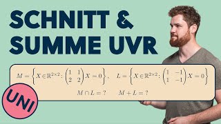 KLAUSUR Untervektorräume Schnitt und Summe bestimmen Kerne linearer Abbildungen [upl. by Guildroy363]