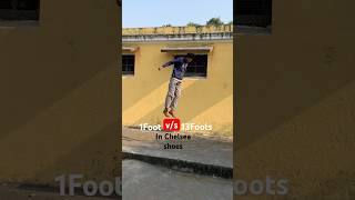 1Foot Vs 13Foots😨Chelsea shoes chllenge flip jump [upl. by Casper]