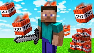 minecraft but TNT falls every minute [upl. by Maxia]