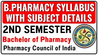 BPharmacy 2nd Semester  Subjects amp Syllabus  important Chapters  Bachelor of Pharmacy [upl. by Jocelyn76]