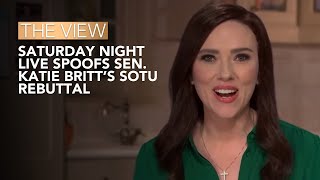 Saturday Night Live Spoofs Sen Katie Britt’s SOTU Rebuttal  The View [upl. by Joleen]