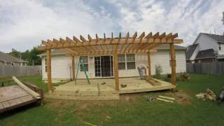 Leeroy Crossland Deck and Pergola contractor Fayetteville Arkansas How to timelapse video [upl. by Olivero310]