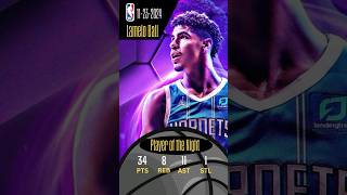 LaMelo Ball Goes OFF🔥NBA Player of the Night 102324  Hornets win on opening night hornets NBA [upl. by Doowyah]