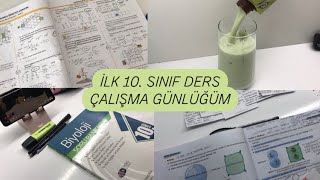 10 Sınıf Ders Çalışma Günlüğüm 1  Fıstıklı Milkshake 🥜 [upl. by Alleda]