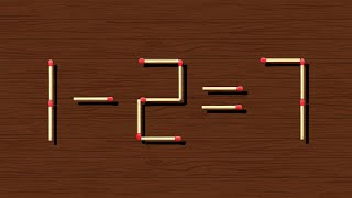 Move only 1 stick to make equation correct Matchstick puzzle ✔ [upl. by Drofdeb]