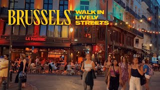 Unmissable Streets of Brussels Belgium Walking Tour  4K [upl. by Noruq324]