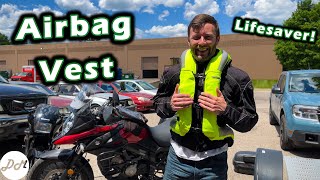 Airbag for Motorcycles — Helite Turtle Review Inflation Demo and Reinstallation [upl. by Jerad]