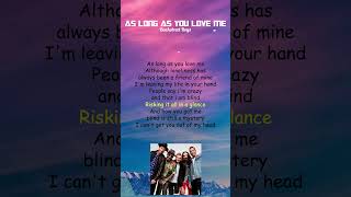 Backstreet Boys  As Long As You Love Me Lyrics shorts [upl. by Julius]