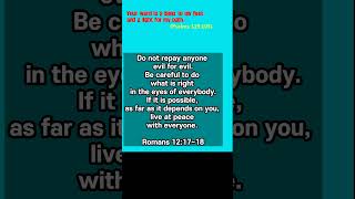 Todays Bible Verse Romans 121718 by missionary Choi jesus bible [upl. by Shina413]