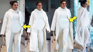 PREGNANT Priyanka Chopra Jonas Flaunts her Baby Bump in All white Hoodie Dress [upl. by Tabbie410]