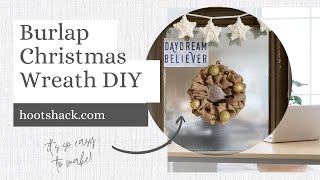 Burlap Christmas Wreath DIY [upl. by Agnella598]