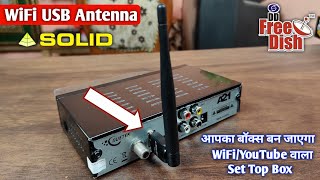 Solid USB WiFi Antenna for DD Free Dish Set Top Box 🎉 Unboxing and Review [upl. by Tench]