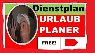 Exel Urlaubsplaner Dienstplan Maschine [upl. by Adelheid521]