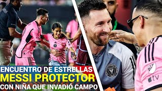 ENCUENTRO DE GRANDES entre Messi y Daddy Yankee  Messi PROTEGE a niña que SE METIO AL CAMPO en MLS [upl. by Plate272]